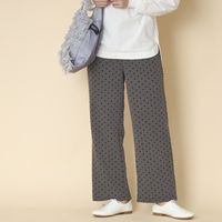 denicher/フロッキードットストレートパンツ